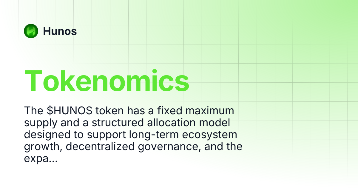 Tokenomics | HUNOS Token | Hunos